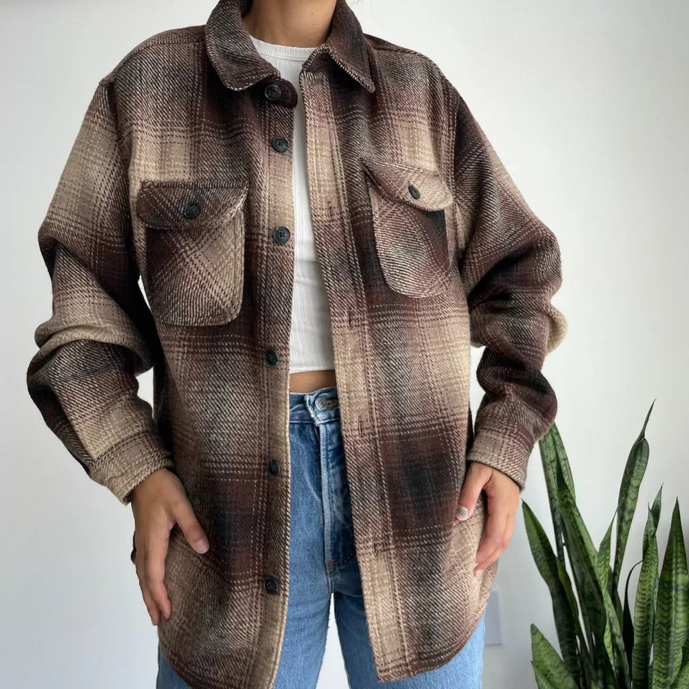 NWT Jachs New York Wool Blend Plaid Jacket Shacket - Picture 5 of 9